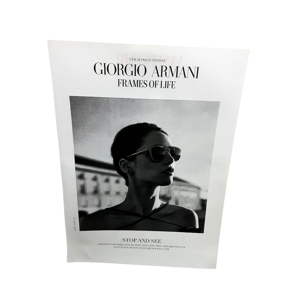 2017 Giorgio Armani Sunglasses Fashion Print Ad Advertisement